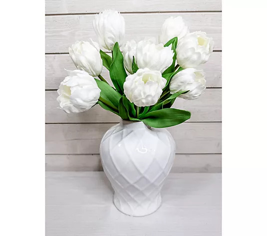 Make Your Selection: Simply Stunning S/3 Real Touch Peony Tulips by Janine Graff | QVC