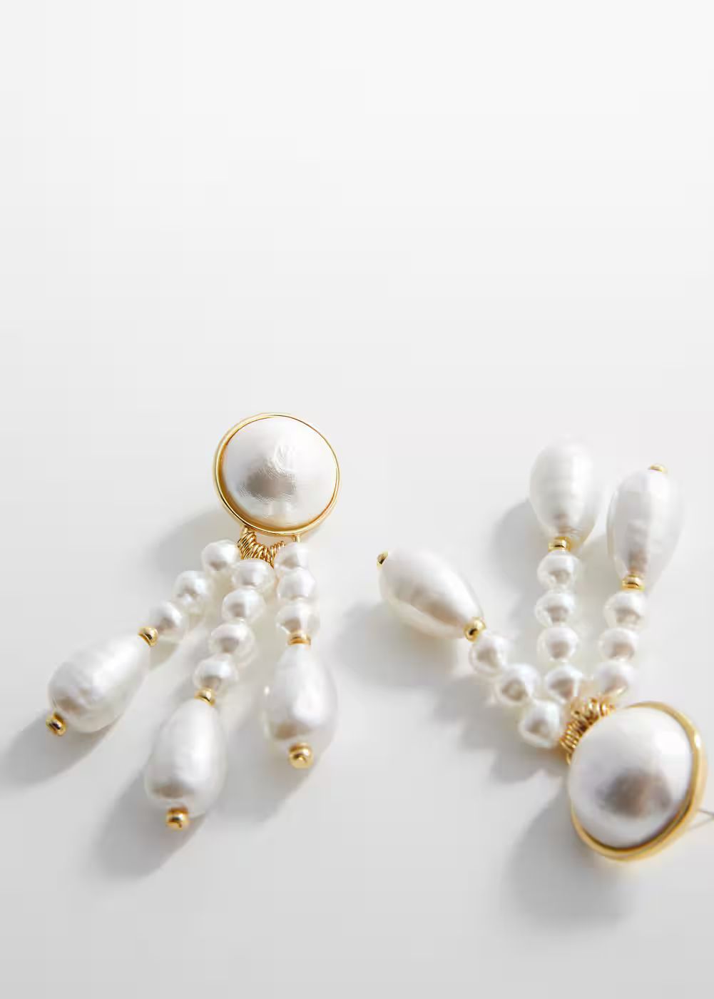 Pearl triple pendant earrings -  Women | Mango United Kingdom | MANGO (UK)