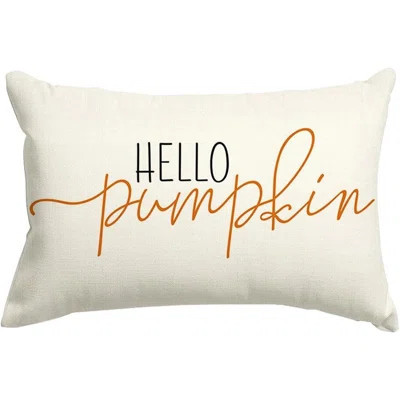 Fall Pillow Covers,Autumn Hello Pumpkin Pillows Decorative Throw Pillows,Lumbar Outdoor Thanksgiving Cushion Cover Farmhosue Fall Decor For Bedroom Co | Wayfair North America