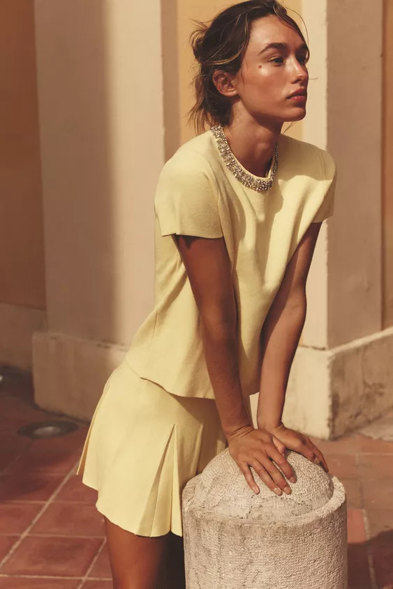 JEWEL KNIT TOP | Zara US