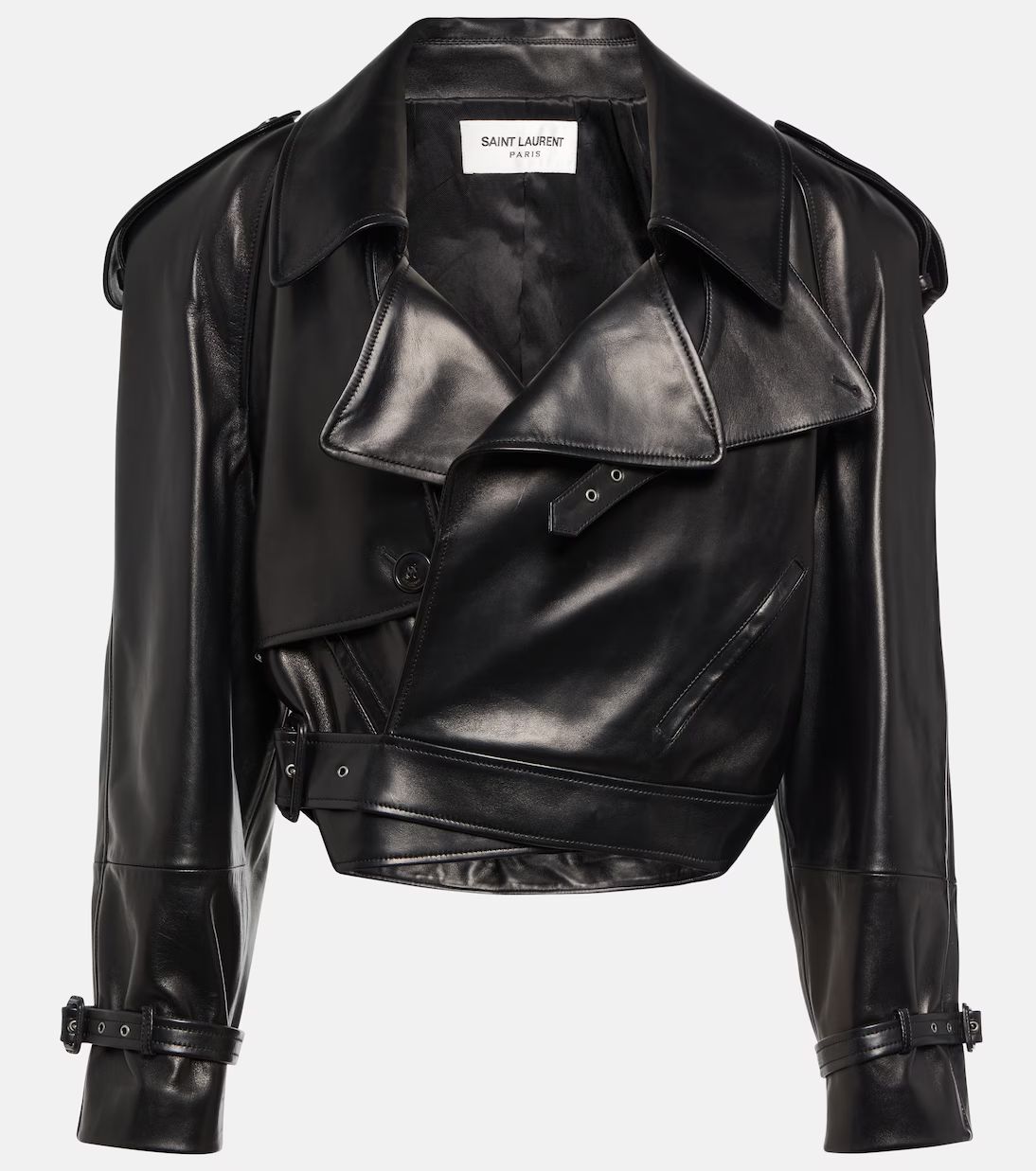 Cropped leather biker jacket | Mytheresa (US/CA)