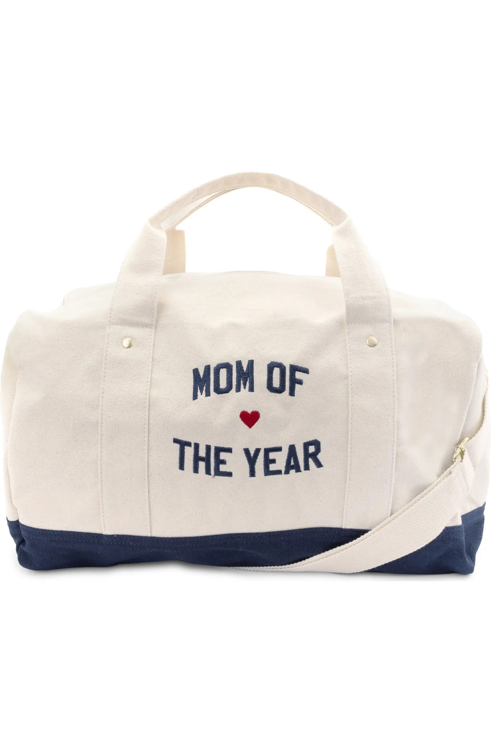 Mom of the Year Embroidered Canvas Duffle Bag | Nordstrom