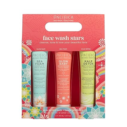 Pacifica Face Wash Set - Preppy Skincare Gift Set Value Kit for Holidays | Brightens, Tones and D... | Amazon (US)