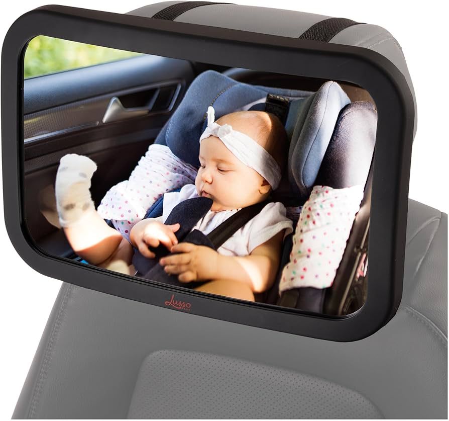 Lusso Gear Baby Backseat Mirror for Car. Largest and Most Stable Mirror with Premium Matte Finish... | Amazon (US)