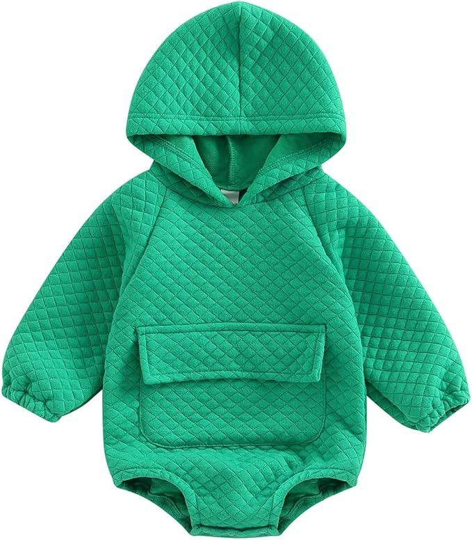 Infant Baby Boy Girl Fall Clothes Hoodie Pullover Sweatshirt Romper Color Block Long Sleeve Onesi... | Amazon (US)