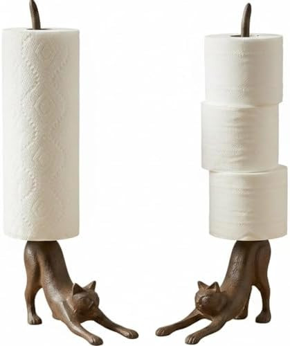Comfify Yoga Cat Decorative Paper Towel Holder or Toilet Paper Holder - Adorable Downward Dog Pos... | Amazon (US)
