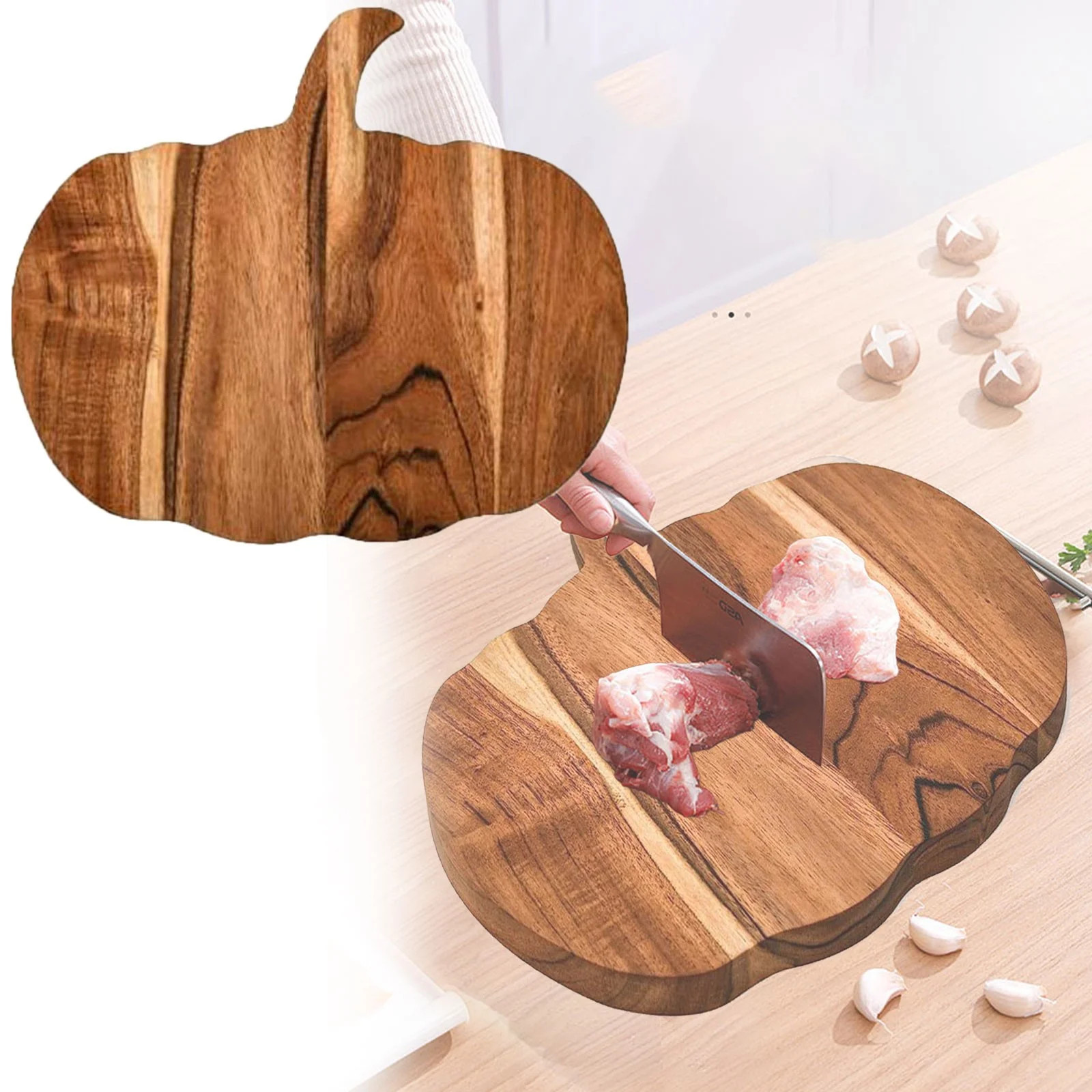 FNZEFAM Kitchen Pumpkin Cutting Board Halloween Charcuterie Wooden Boards Halloween Pumpkin Shape... | Walmart (US)