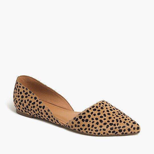 Zoe leopard calf hair d'Orsay flats | J.Crew Factory