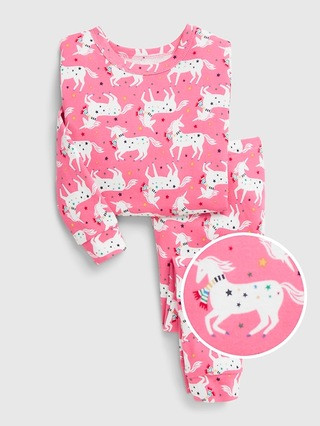 babyGap 100% Organic Cotton Unicorn Print PJ Set | Gap (US)