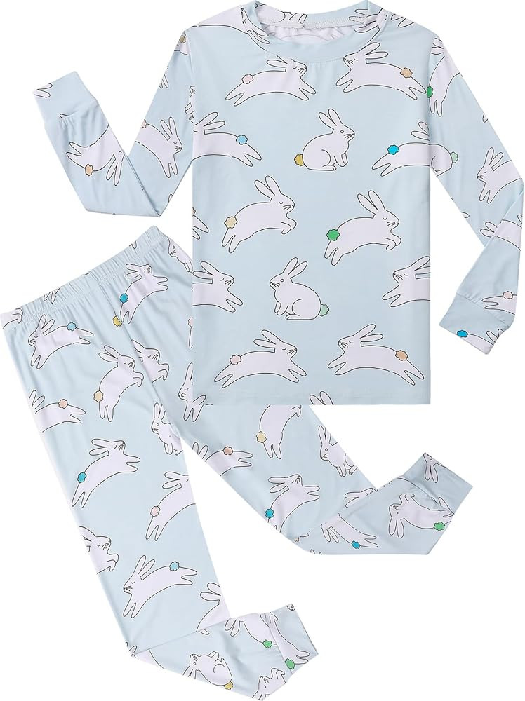 A&J DESIGN Ages 2-10 Kids Bamboo Viscose Two-Piece Long Sleeve Pajama Set | Amazon (US)