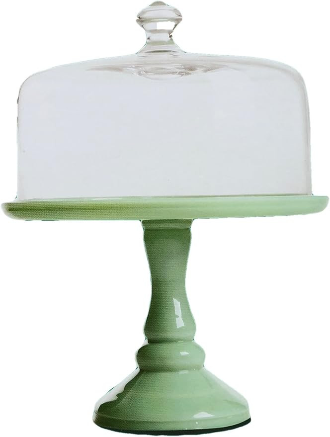 The Pioneer Woman Timeless Beauty 10 inch Pedestal Cake Stand with Glass Cover | Amazon (US)