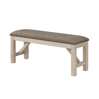 Charming Cottage Style Wooden Bench With Upholstered Seat And Solid Construction, Perfect For Bedroom Or Dining Room Decor. | Wayfair North America