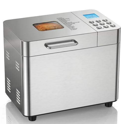 2LB Bread Maker Machine, OSIPOTO 17 in 1 Automatic Stainless Steel Bread Machine, Non-stick, Beginner-Friendly Controls, 15 Hour Timer, Easy to Clean Low Noise, High Success Rate for Homemade Bread | Amazon (US)