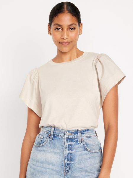 Flutter-Sleeve Combination Top | Old Navy (US)