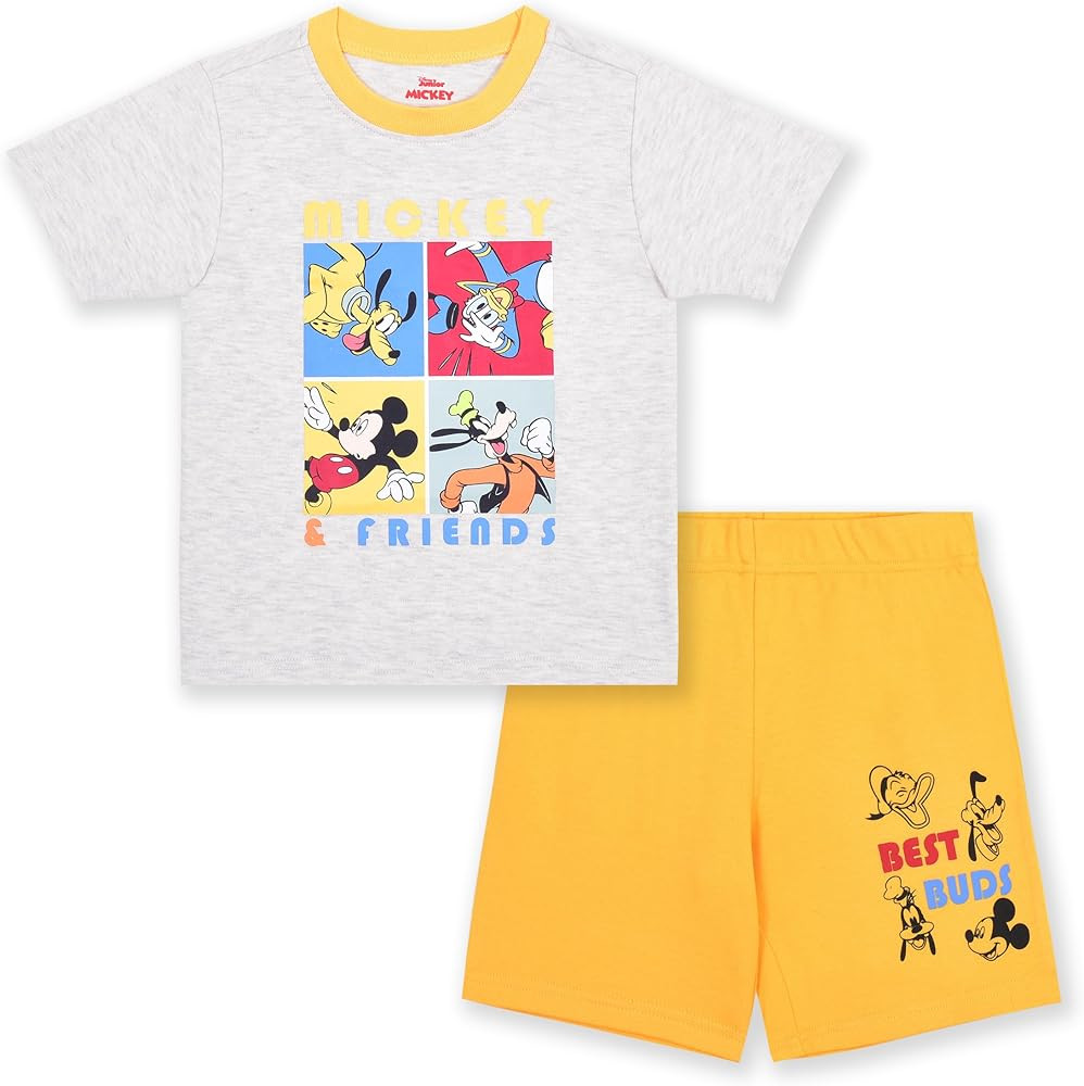 Disney Mickey and Friends Boys 2 Piece Short Sleeve T-Shirt and Shorts Set for Infants and Toddle... | Amazon (US)