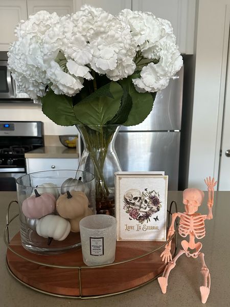 Fall Decor, living room, Halloween, pumpkins, skeleton, white flowers, island decor, kitchen, floral arrangements  

#LTKSeasonal #LTKHalloween #LTKhome