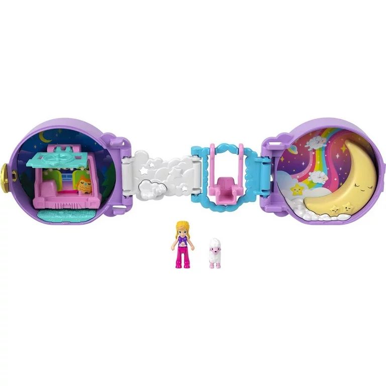 Polly Pocket Sleepy Pets Animal Shaped 4-panel Compact, 4 & Up | Walmart (US)