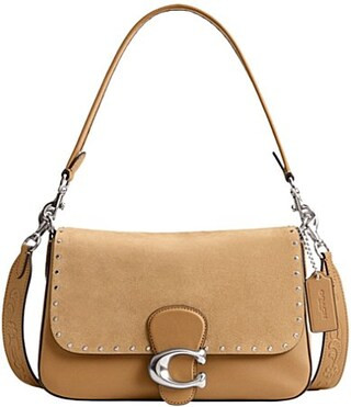 COACH Tabby Soft Suede Rivet Shoulder Bag - Peanut | Dillard's