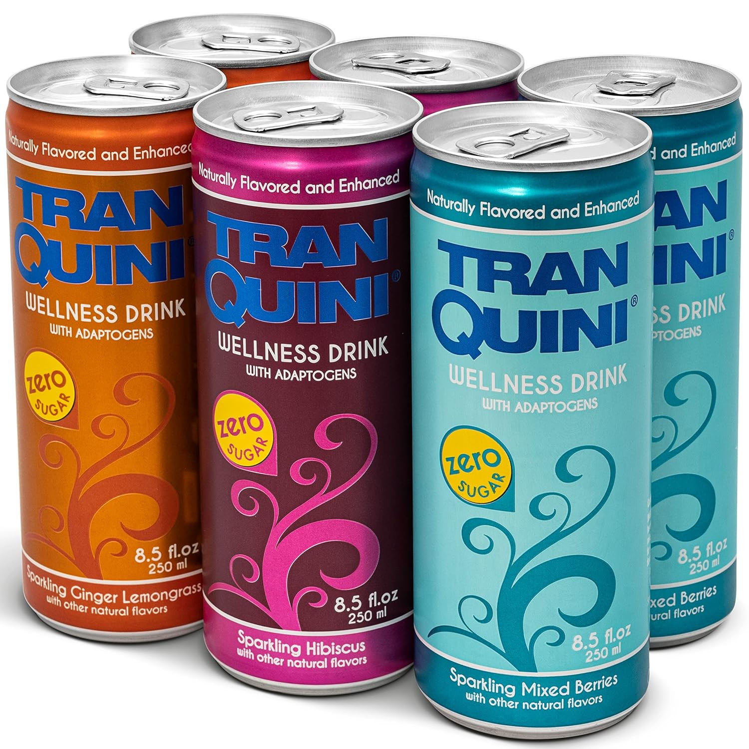 Tranquini Calming Drink With Herbal Adaptogens | Sparkling Water Stress Relief Beverage | Sugar F... | Amazon (US)