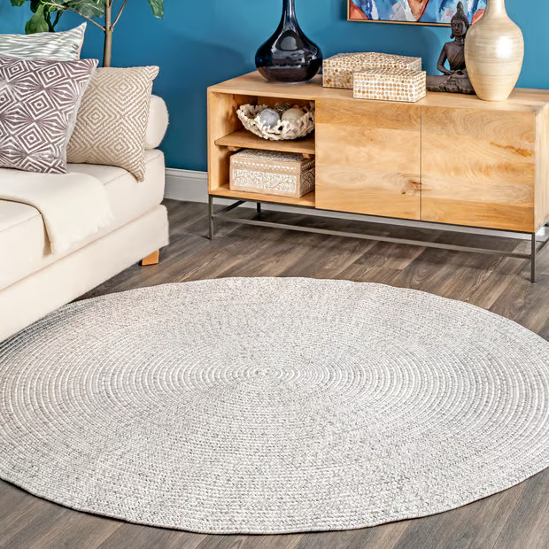 Ivory Handmade Braided Indoor/Outdoor 2' x 3' Area Rug | Rugs USA