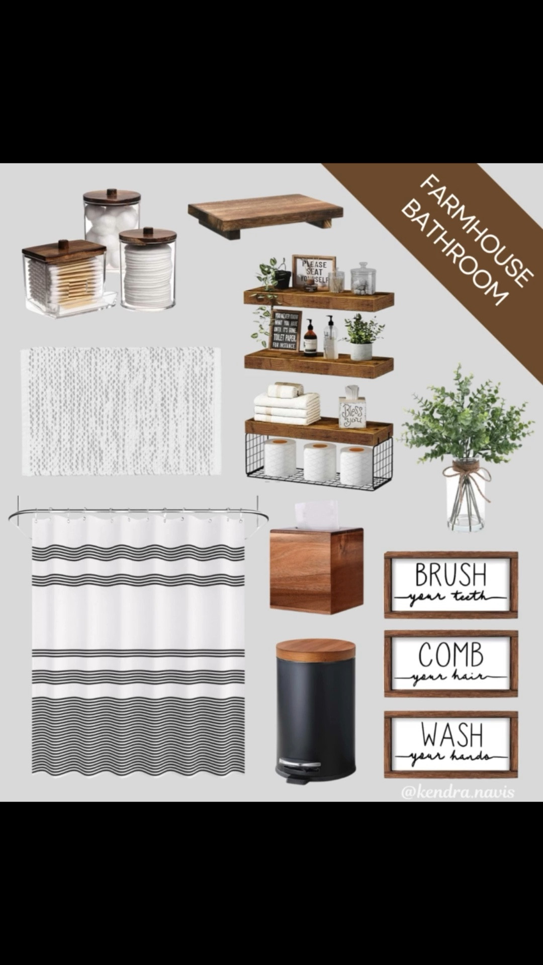 Modern Farmhouse Bathroom Design Mood Board

Rustic bathroom, bathroom accessories, home decor finds, wood bathroom decor, Amazon home finds, Target home finds, lake house decor, wood & black metal decor, bathroom makeover, master bathroom, bathroom storage, home renovation, home interior design

#LTKHome