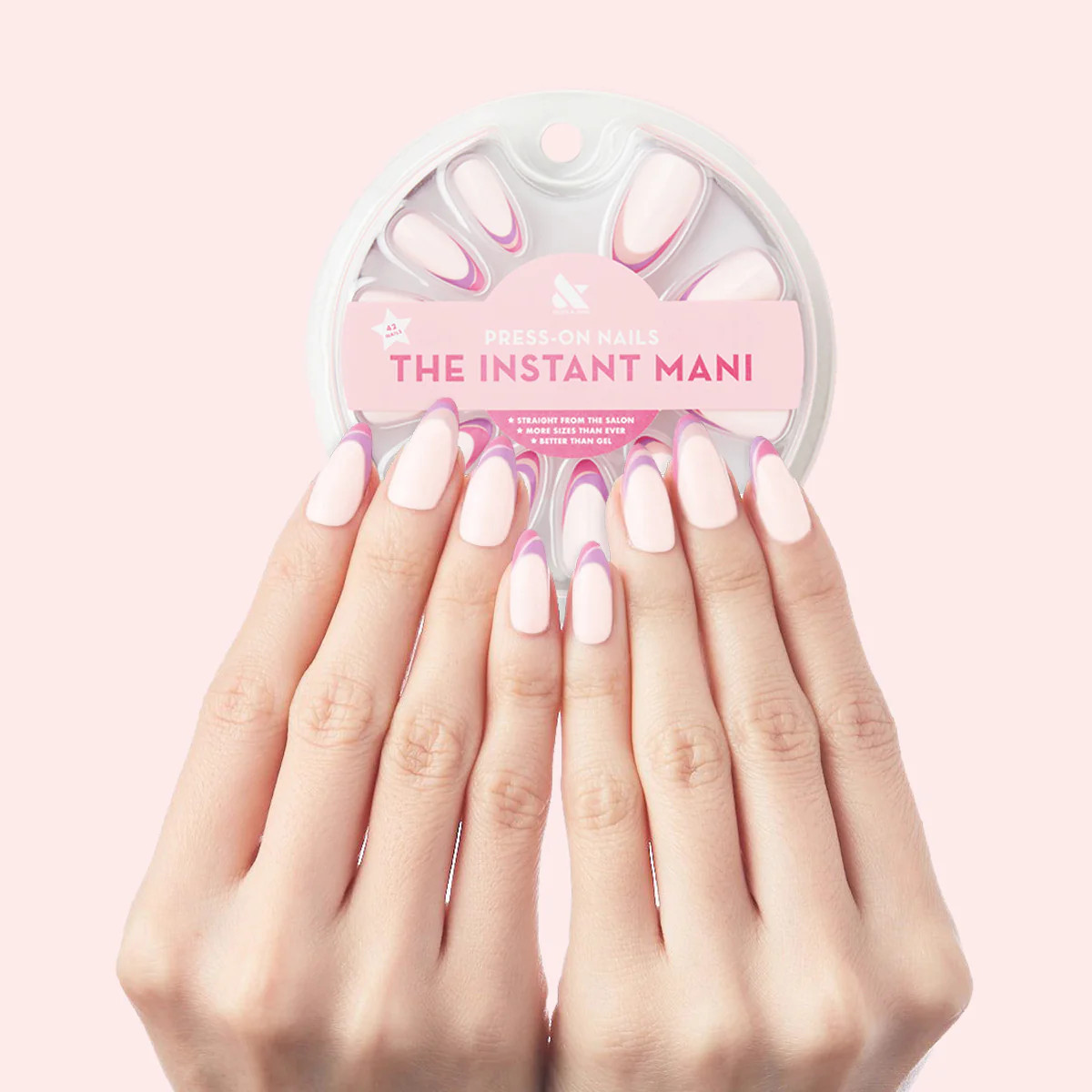 Twisted French - Press-On | Long | Almond | Olive & June