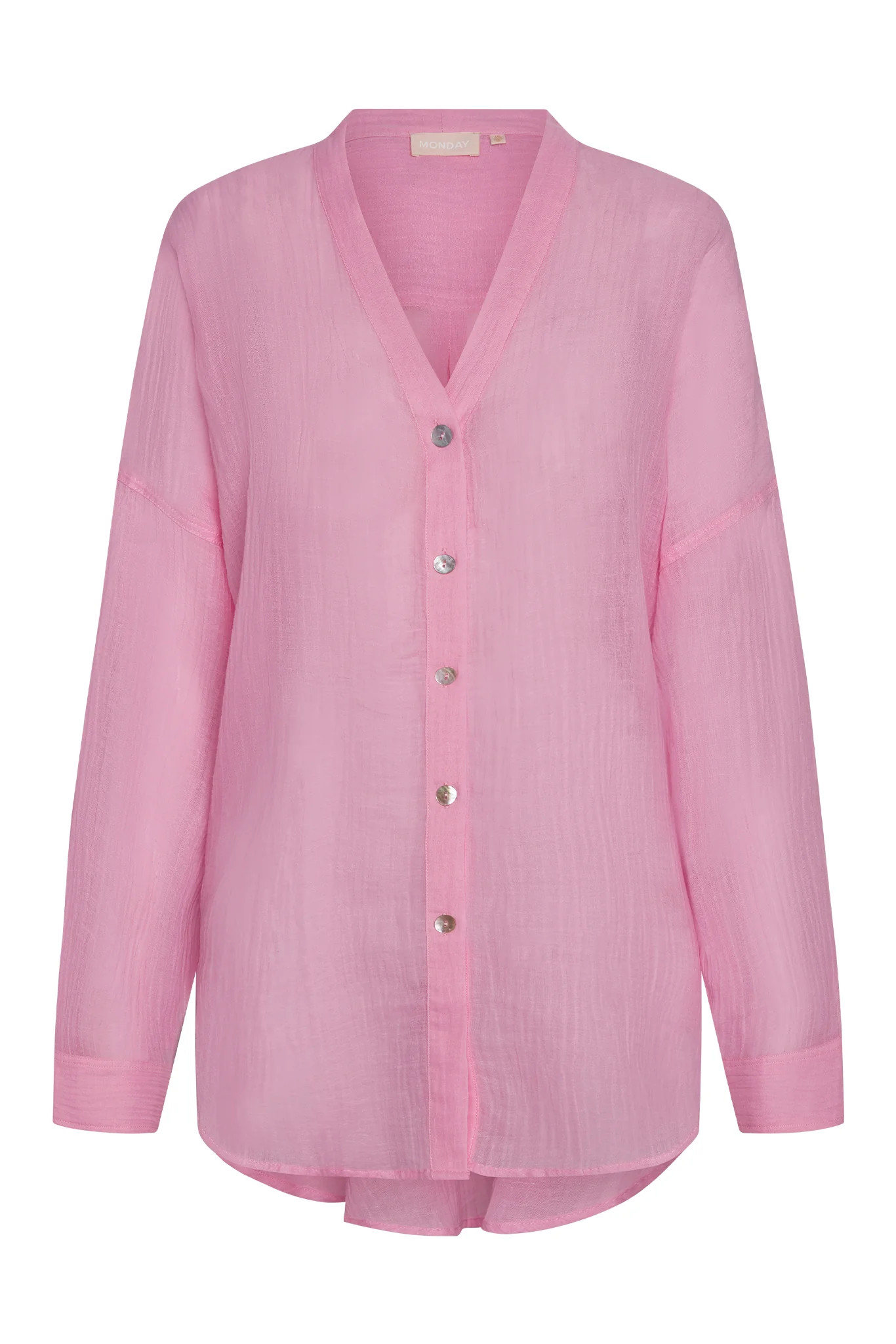 Barcelona Tunic - Cherry Blossom Crinkle Linen | Monday Swimwear