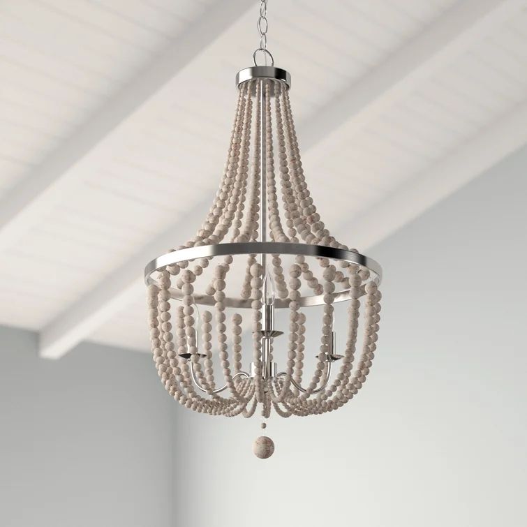 Aayan 3 - Light Unique Empire Chandelier with Beaded Accents | Wayfair North America