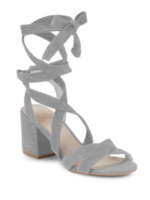 Kenneth Cole New York - Victoria Lace-Up Block-Heel Sandals | Lord & Taylor