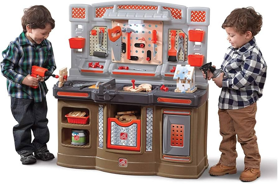 Step2 Big Builders Pro Kids Workbench – Includes 45 Toy Workbench Accessories, Interactive Feat... | Amazon (US)