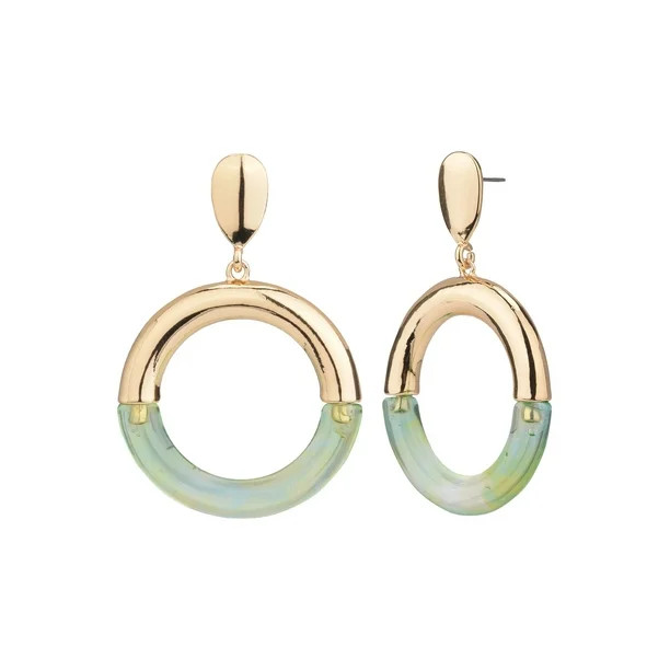 Time and Tru Women's Green Tonal Gypsy Hoop | Walmart (US)