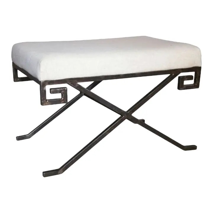 Noir Ming Metal Bench Small | Chairish
