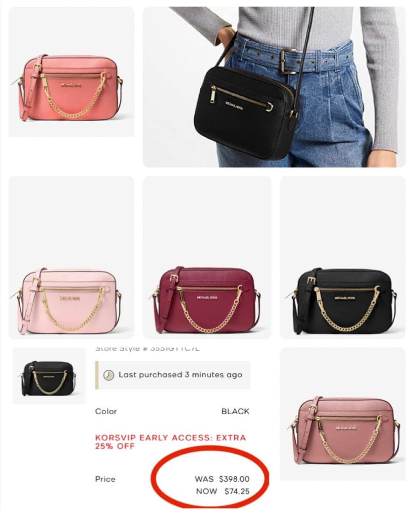 🔥🔥Another amazing score from this Michael Kors sale!!! Log in first, and then use code LDW25 at checkout to score this crossbody in any color for $74 (reg $398)

#LTKitbag #LTKunder100 #LTKsalealert