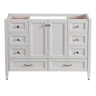 Home Decorators Collection Claxby 48 in. W x 34 in H x 22 in. D Bath Vanity Cabinet Only in Cream... | The Home Depot