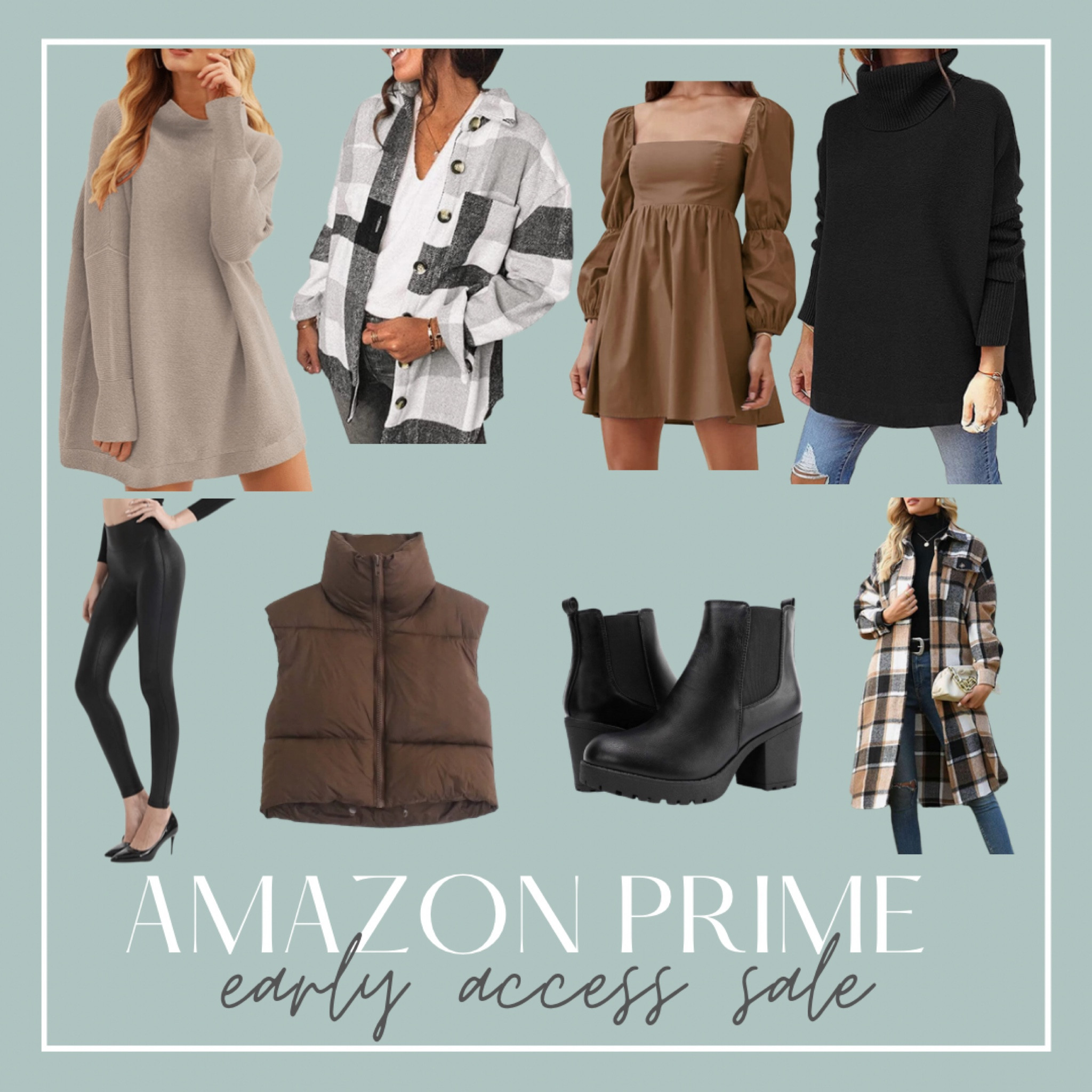 PRIME EARLY ACCESS SALE! My favs that are ALL on sale right now for prime members 😍 fall sweaters, faux leather leggings (comparable to Spanx!) cropped vest, perfect black booties and so much more!!

#LTKSeasonal #LTKsalealert #LTKunder50