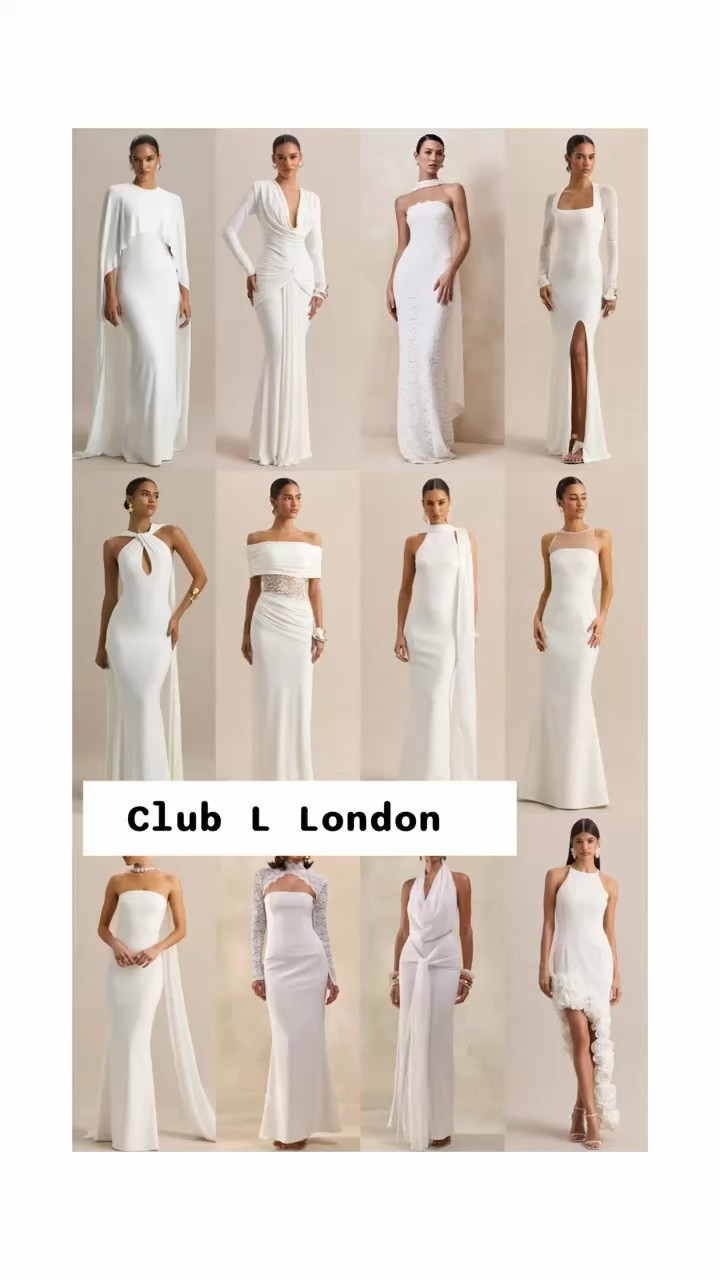 Affordable, trendy bridal dresses at Club L London. 

Reception dresses, bride wedding dresses, courthouse elopement dresses, long white dresses, minimalist wedding dresses, or micro wedding dresses.

#LTKWedding #LTKSeasonal