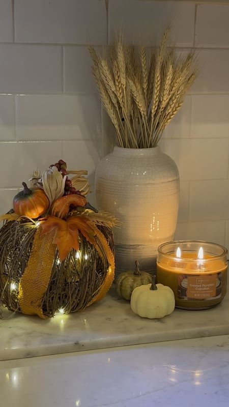 Cozy corner for your kitchen this fall with Walmart fall finds // pumpkin candle // light up pumpkin // kitchen decor 

#LTKfindsunder50 #LTKfindsunder100 #LTKSeasonal