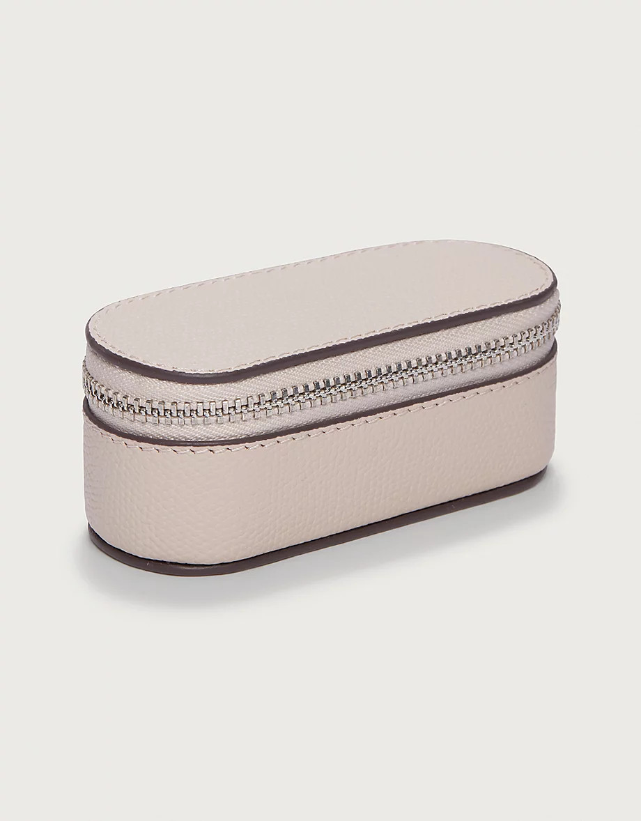 Saffiano Leather Mini Travel Jewellery Case | The White Company UK & ROW