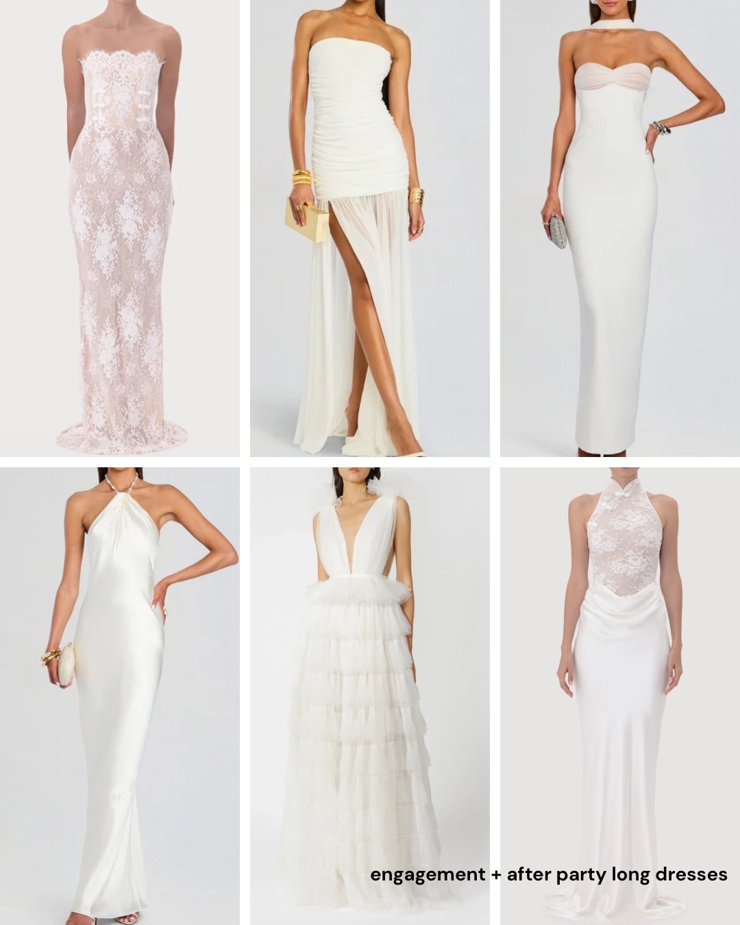 Midi and maxi length engagement party, rehearsal dinner + after party white dresses for the bride 💍🤍

#LTKootd #LTKWedding #LTKSeasonal