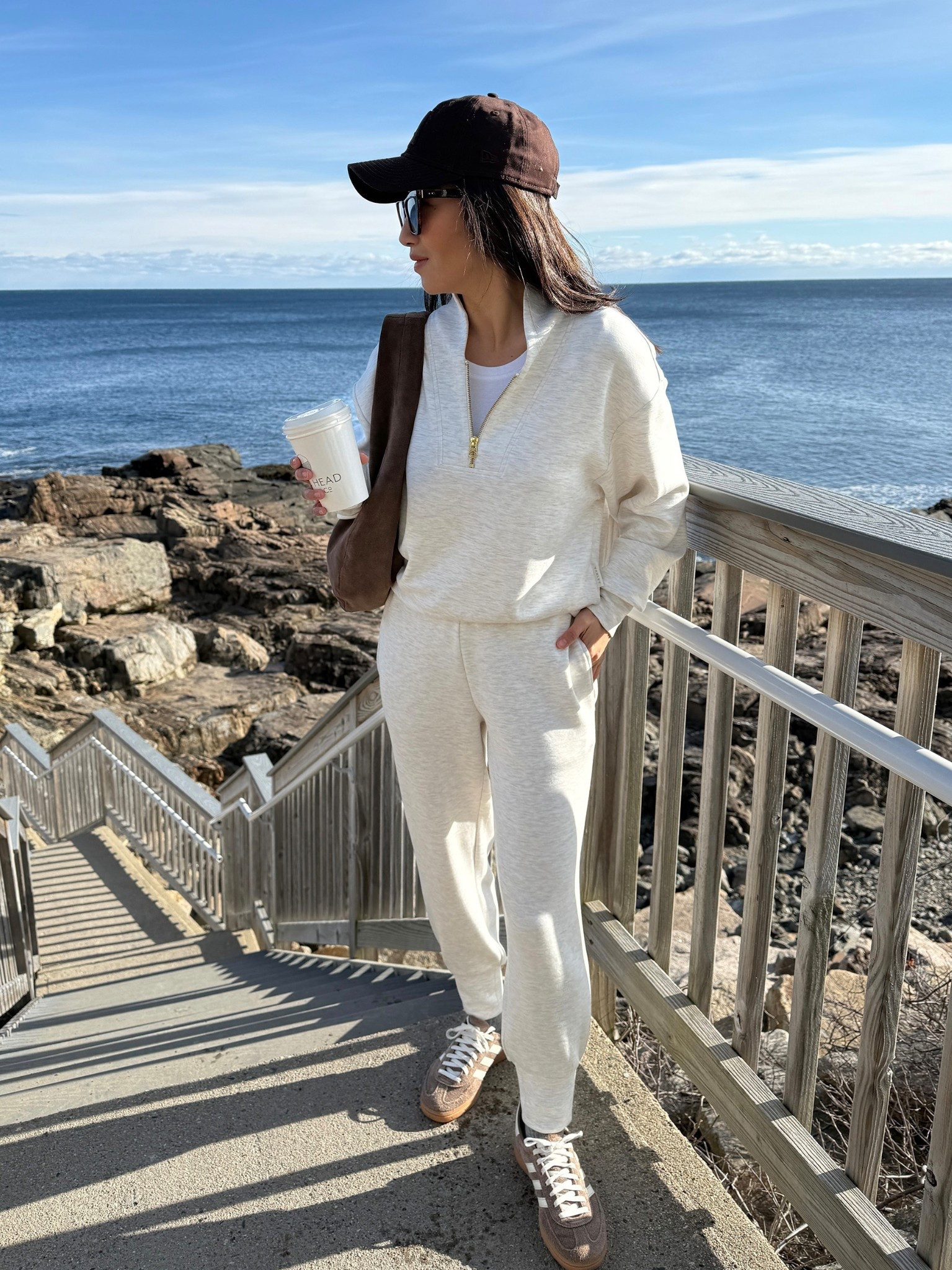 Sizing below! I got some summer pieces in the same color to mix and match

This was a little splurge a few years ago but def lived up to my expectations. So soft, petite friendly, doesn’t stretch out and easy for running out of the house. 

• Varley Slim Cuff Joggers XXS in ivory marl. 25” is very petite friendly on me. You can get the longer 27”  length (separate product listing ) if you are taller

• Varley Davidson sweatshirt in ivory marl xxs.

• adidas handball sneakers 5 runs big so size down if you can 

• Etsy suede hobo bag in Corteccia color, medium size . Use JEANHOBOBAG30 

Casual Athleisure outfits, petite friendly lounge sets , mom style 



#LTKTravel #LTKPetite #LTKmomlife