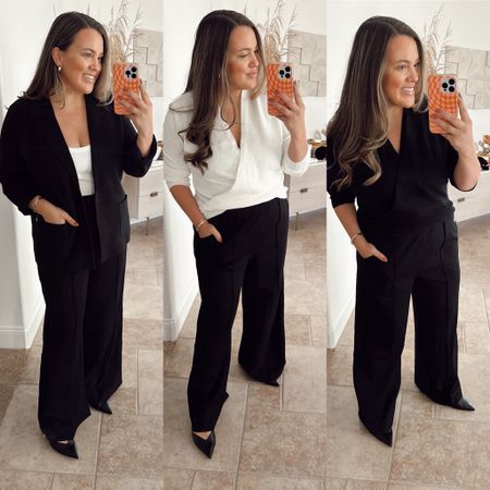 The most perfect work pants for fall! They are soooo comfortable, flattering & look super fancy! These would also work for any holiday parties, Thanksgiving etc! I’m in XL - but def could have done size L. size L in all of the tops. The pants, my shoes & all my tops are on sale right now for @macys friends and family sale! Use code FRIEND #macyspartner #sponsored

#LTKworkwear #LTKSeasonal #LTKsalealert