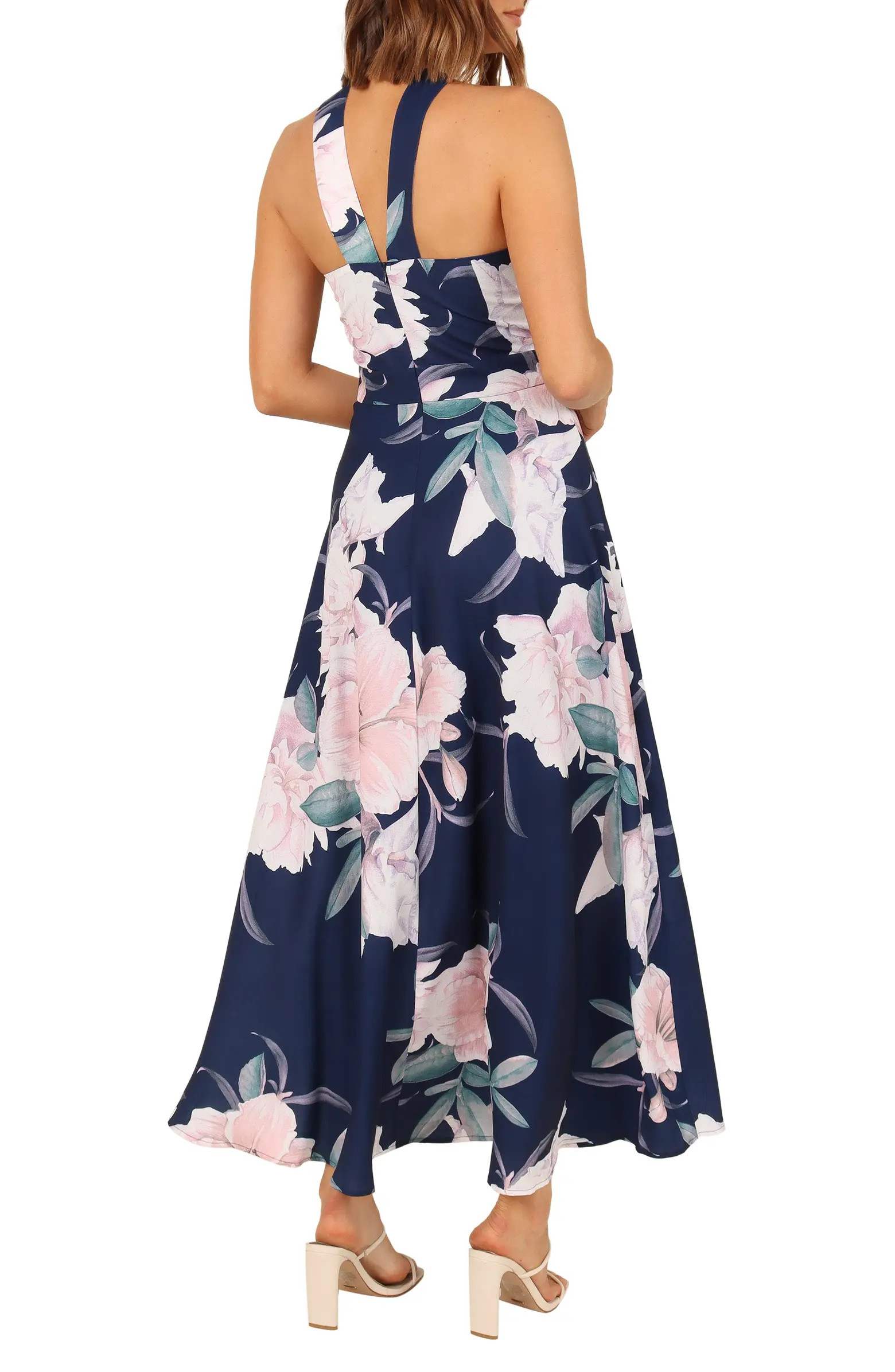 Miara Floral Print Halter Dress | Nordstrom