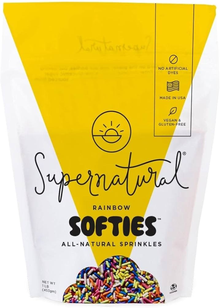 Rainbow Softies Natural Sprinkles by Supernatural, Made in USA, No Artificial Dyes, Soy Free, Glu... | Amazon (US)