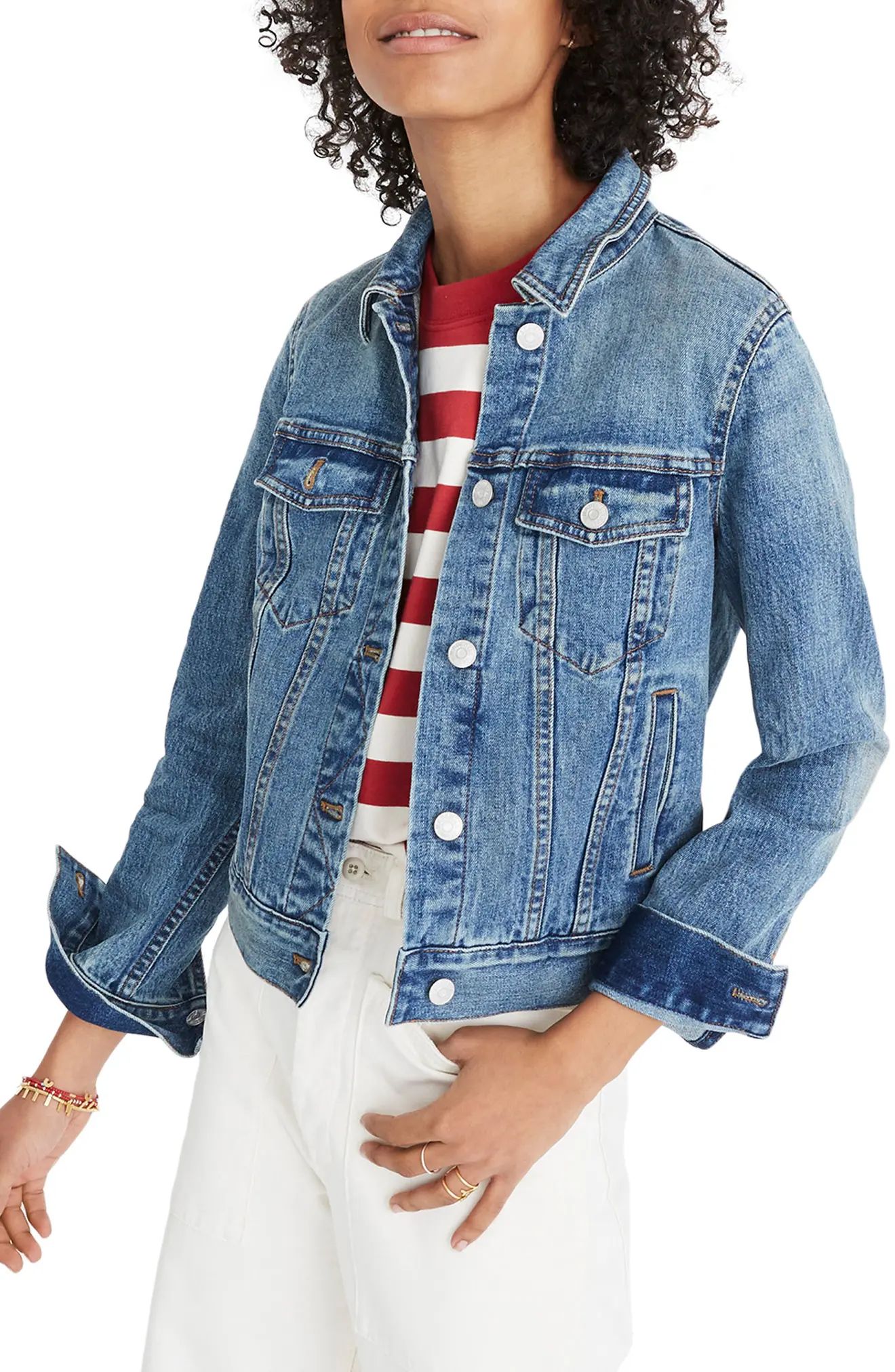 Women's Madewell Shrunken Stretch Denim Jacket | Nordstrom