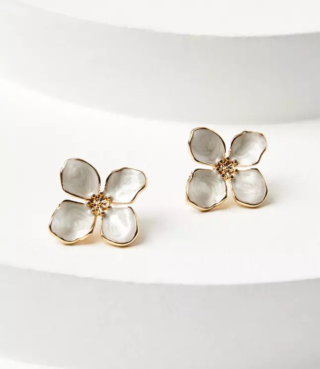 Oversized Flower Stud Earrings | LOFT