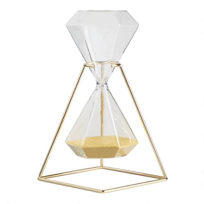 Hexagonal Hourglass with Gold Stand | World Market