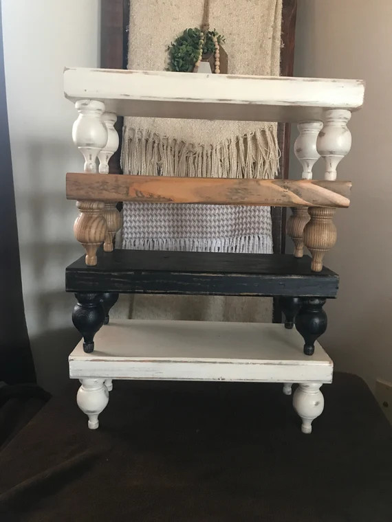 Chunky Farmhouse Pedestal Riser Stand - Farmhouse Stand - Bed Tray - Wood Tray - Wood Stand - Bed... | Etsy (US)