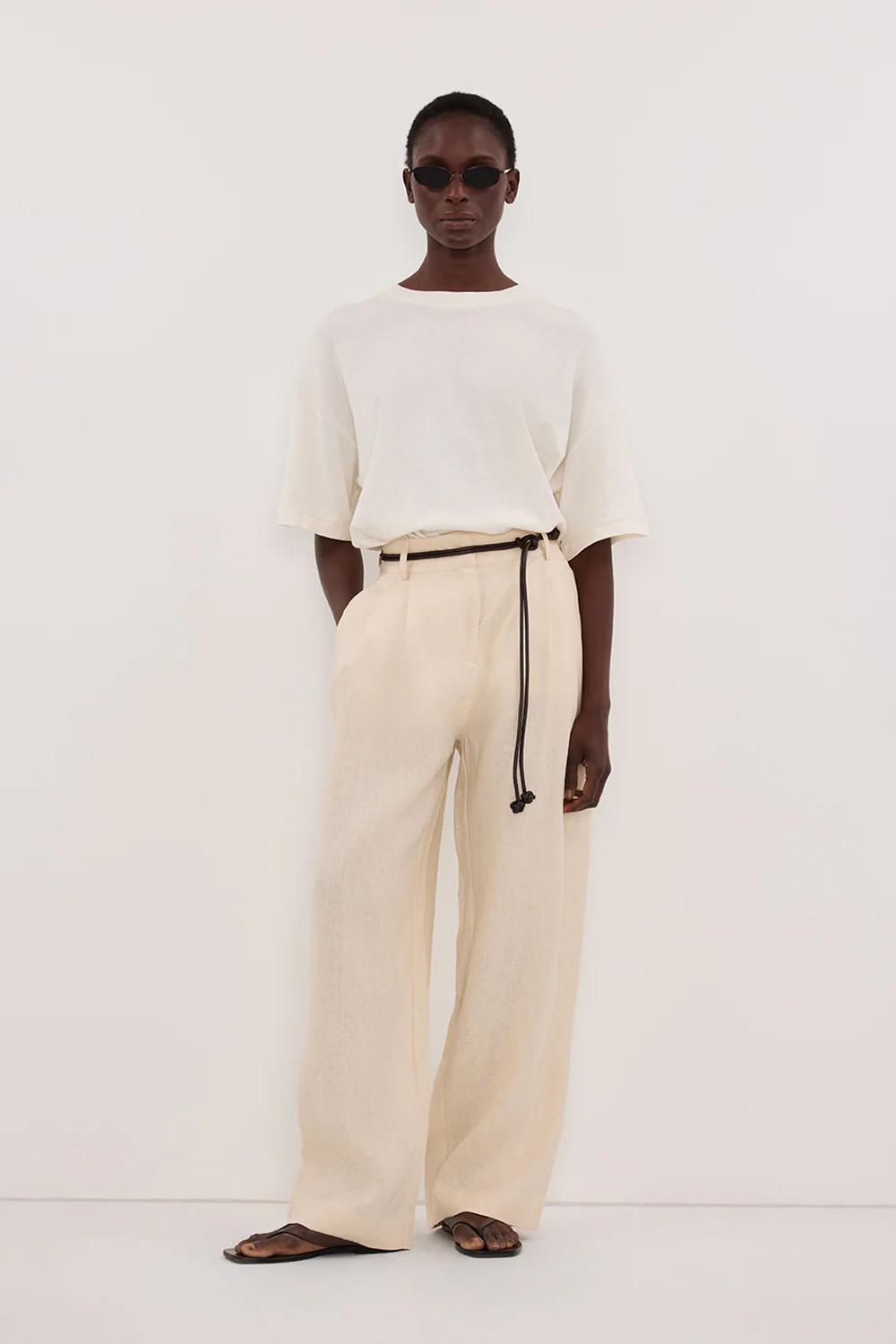 FRAN SANDSTONE LINEN PANT | DISSH