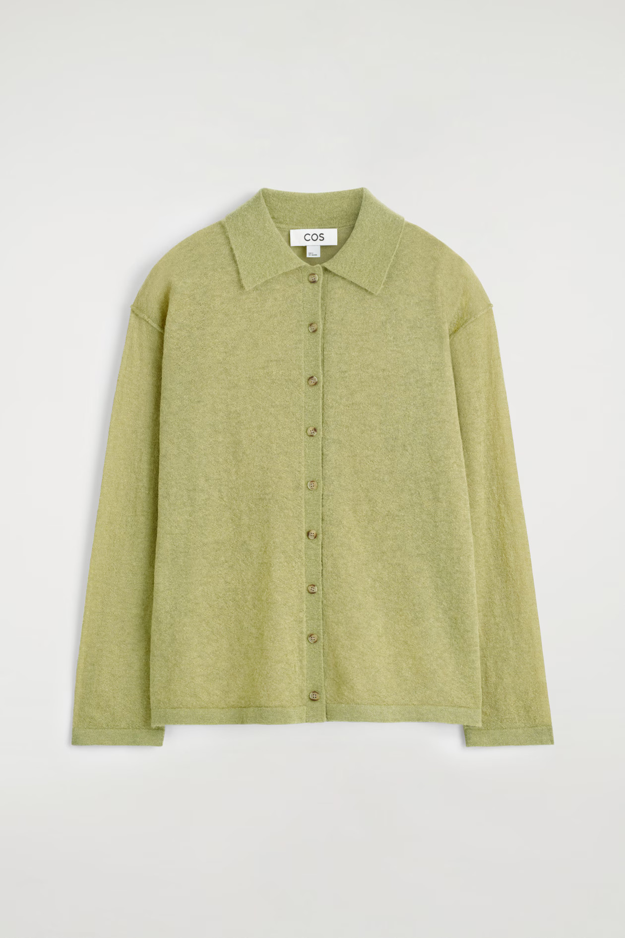 KNITTED MOHAIR-BLEND SHIRT - GREEN | COS US | COS (US)