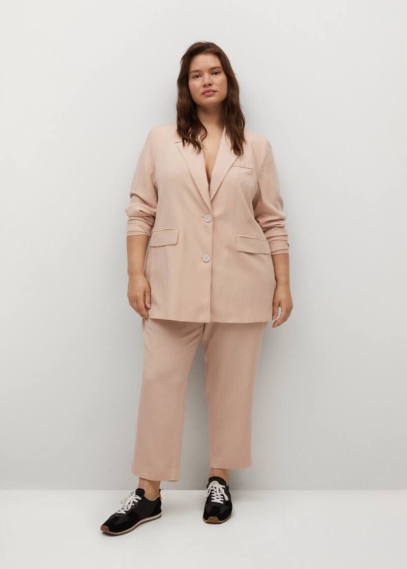 Lyocell linen blazer | MANGO (US)